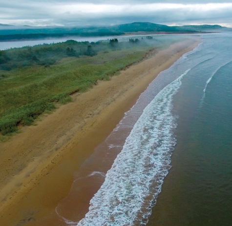 Aerial view of Pinware River