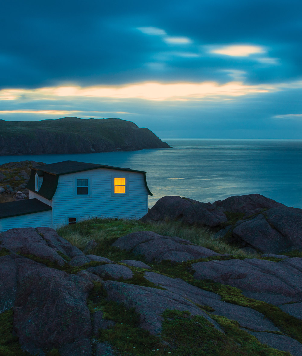 A home nestled on the rocky cliffs of Bay de Verde, right by the water